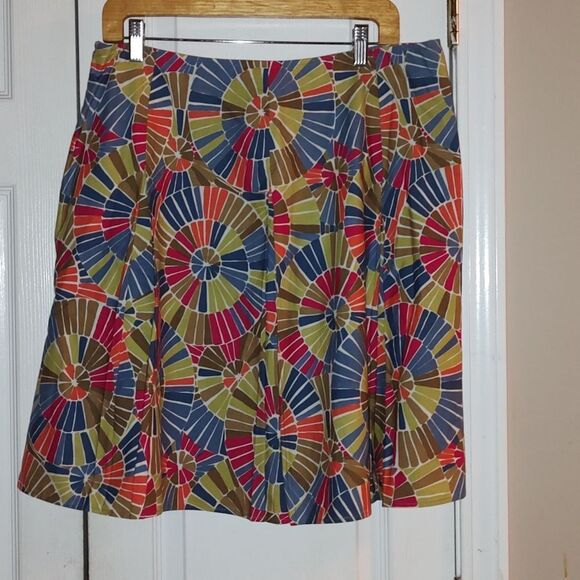 Talbots Petites Women's Geometric Print Skirt Multicolor Size 14P 14 Petite NWOT - Picture 3 of 4